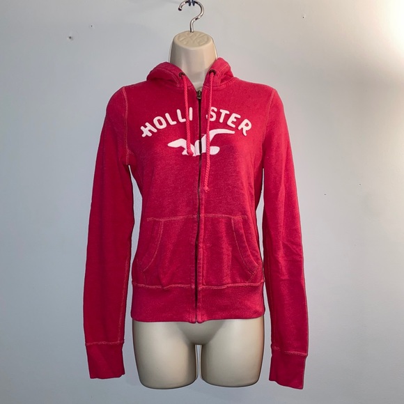 Hollister Tops - Vintage Hollister Full Zip Hoodie Fuchsia Pink